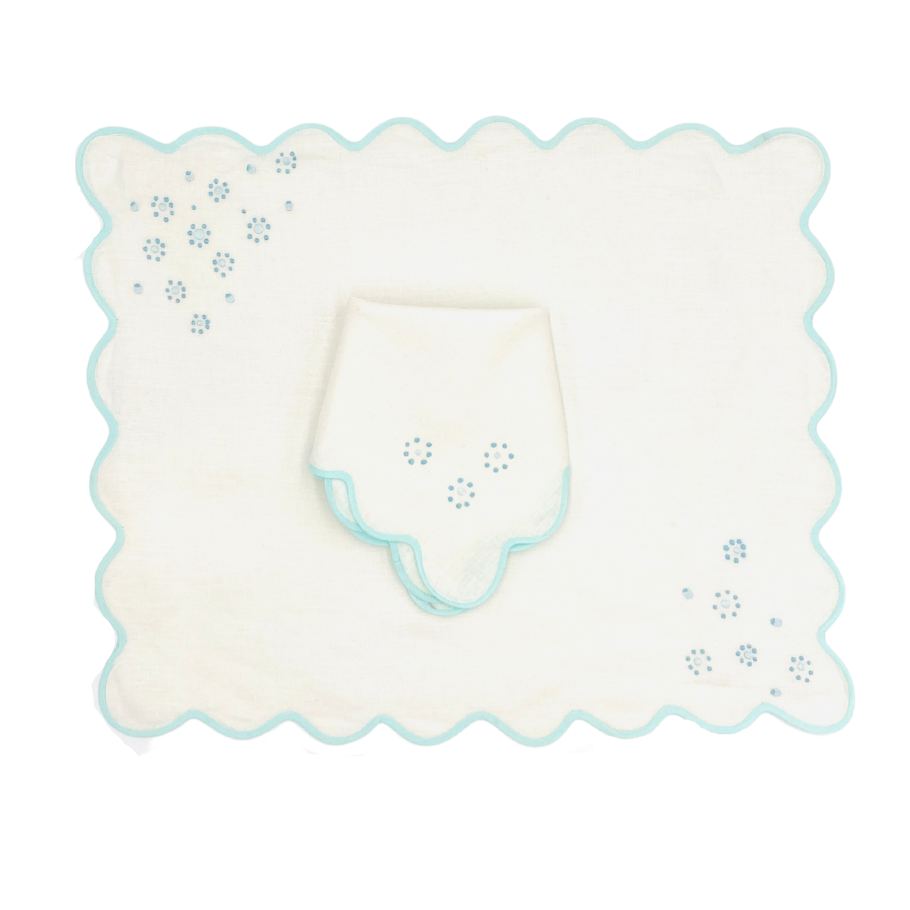 Tab - Mary Mahoney Linens - Chloe Aqua - Main