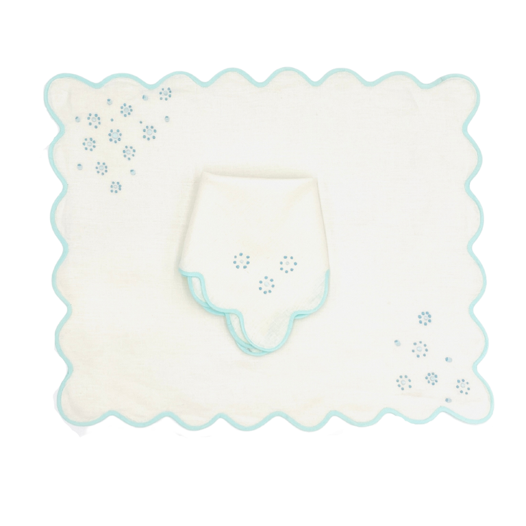 Tab - Mary Mahoney Linens - Chloe Aqua - Main