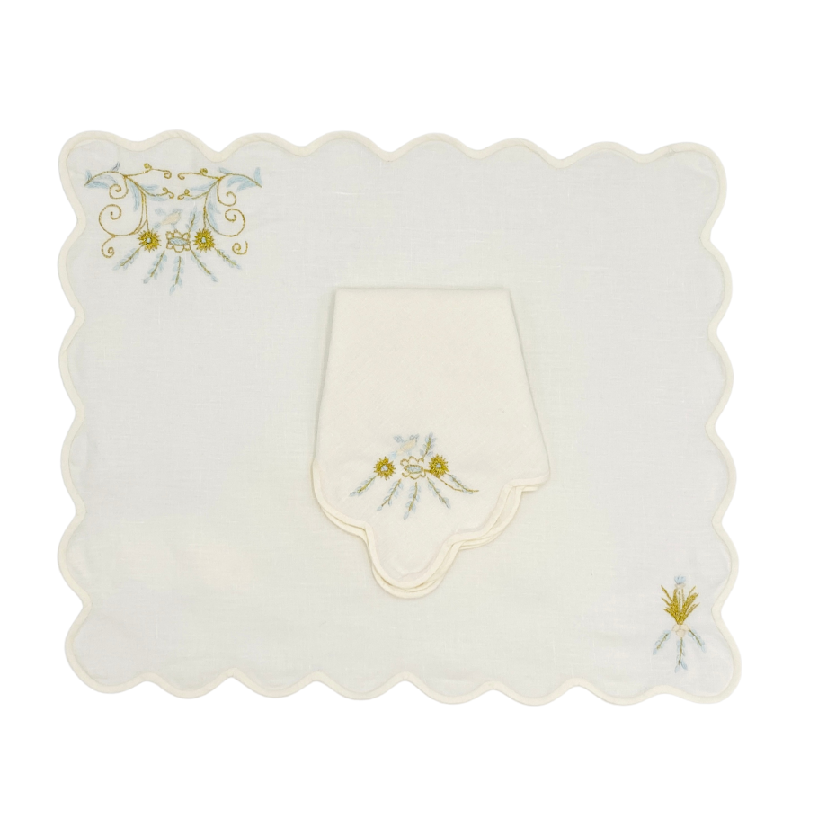 Tab - Mary Mahoney Linens - Annabel Ivory & Gold - Main