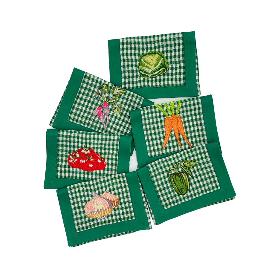 Tab - Mary Mahoney Linens - Rufus gingham Green - Main