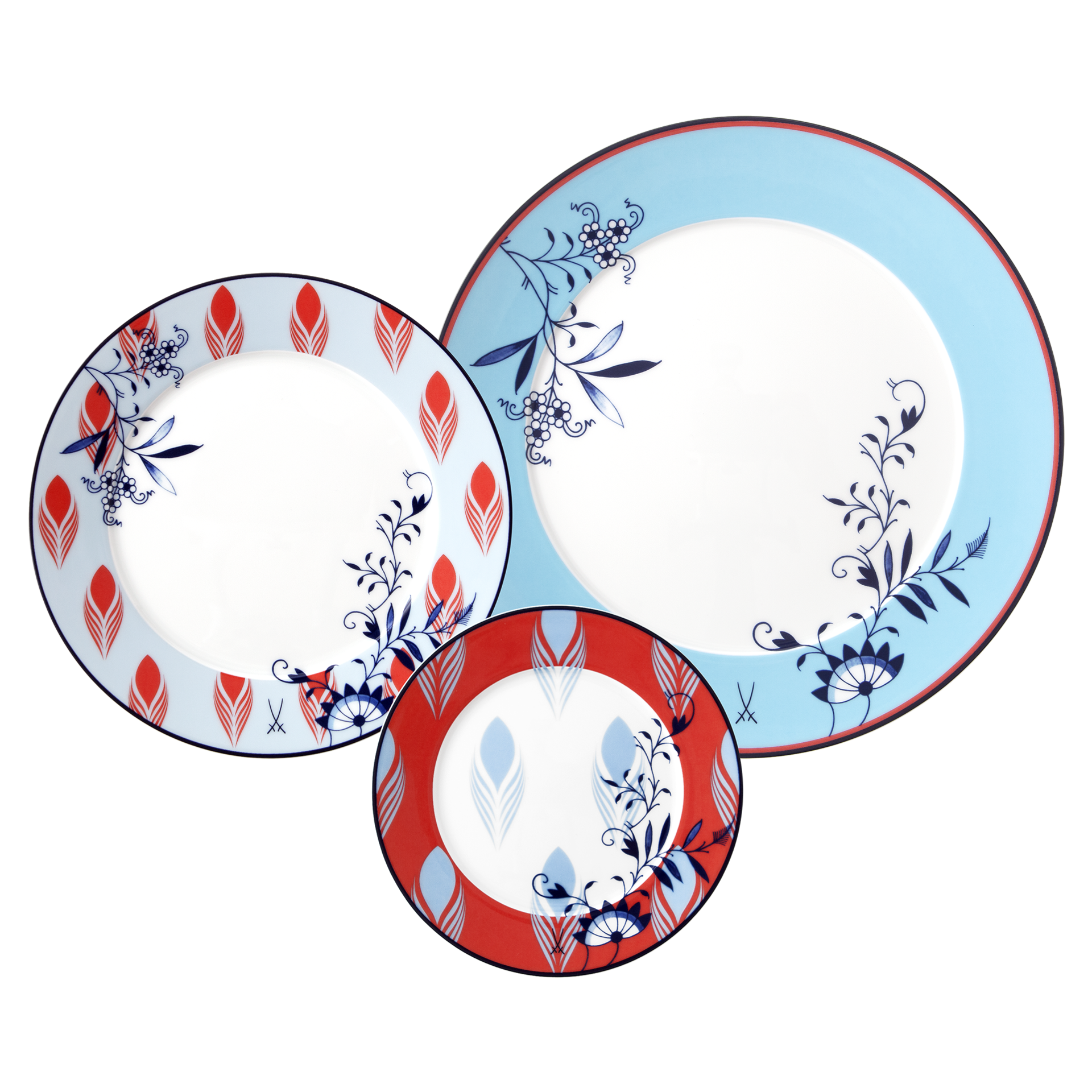 Tab - Meissen - Collage Bloomy Feathers - Main