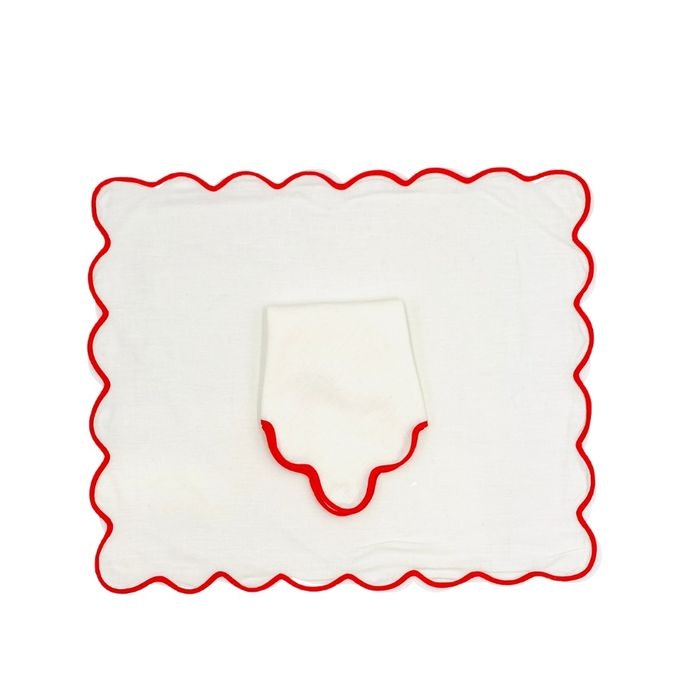 Tab - Mary Mahoney Linens - Amanda Red - Main