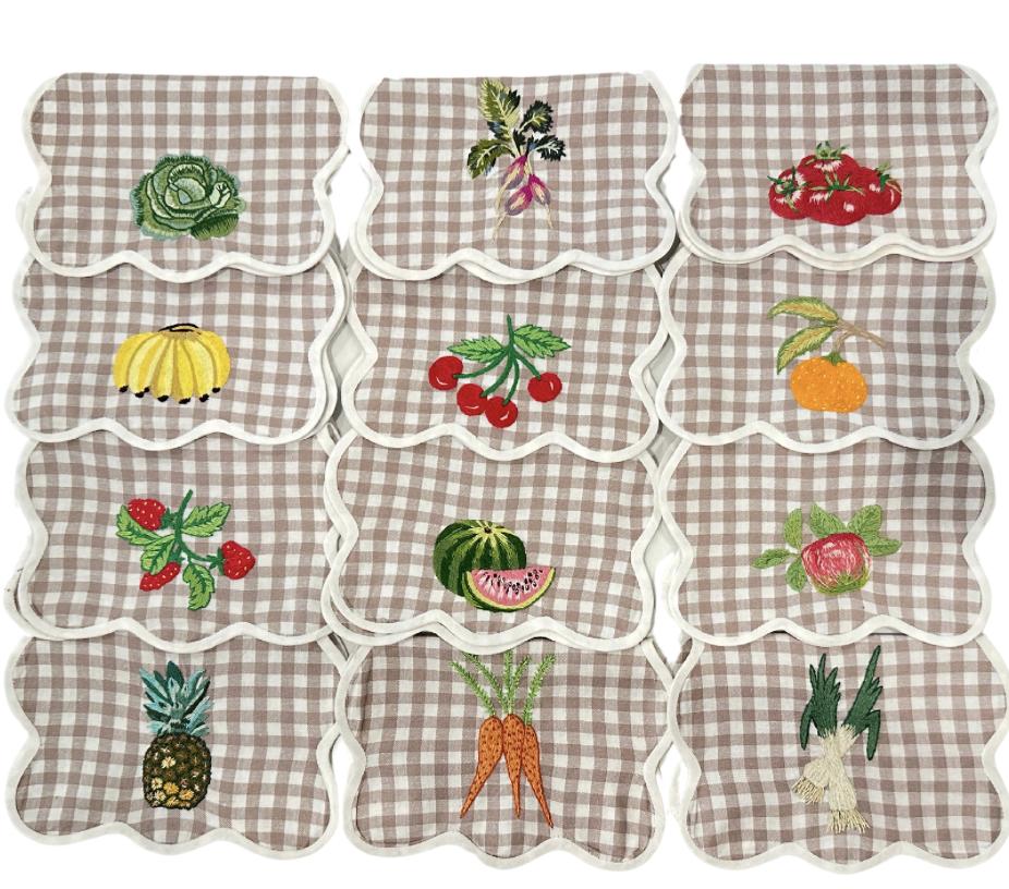 Tab - Mary Mahoney Linens - Picnic Beige Cocktail Napkins