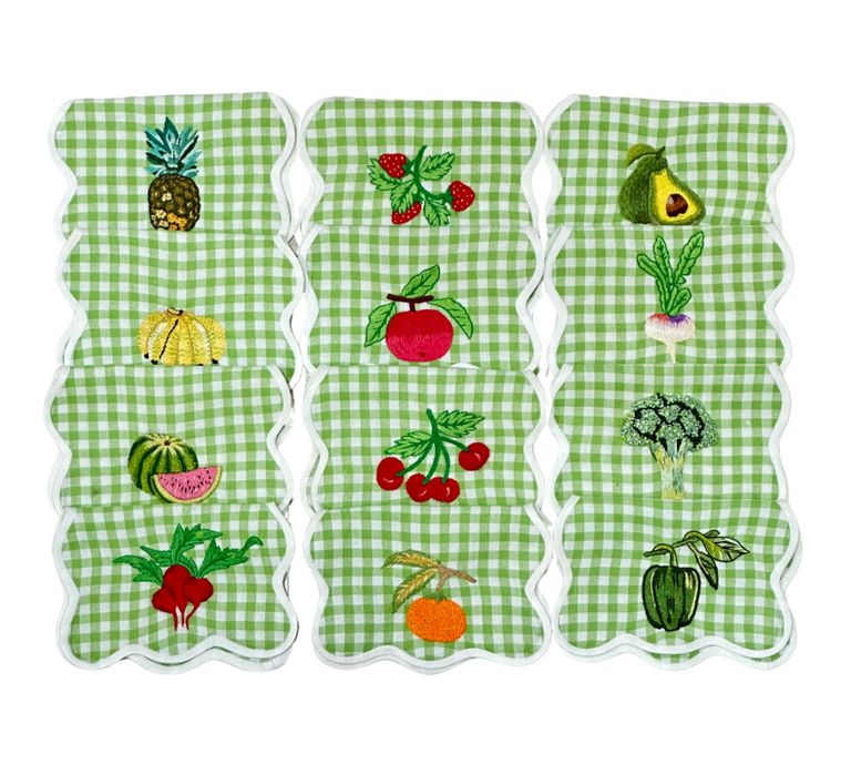Tab - Mary Mahoney Linens - Picnic Light Green Cocktail Napkins