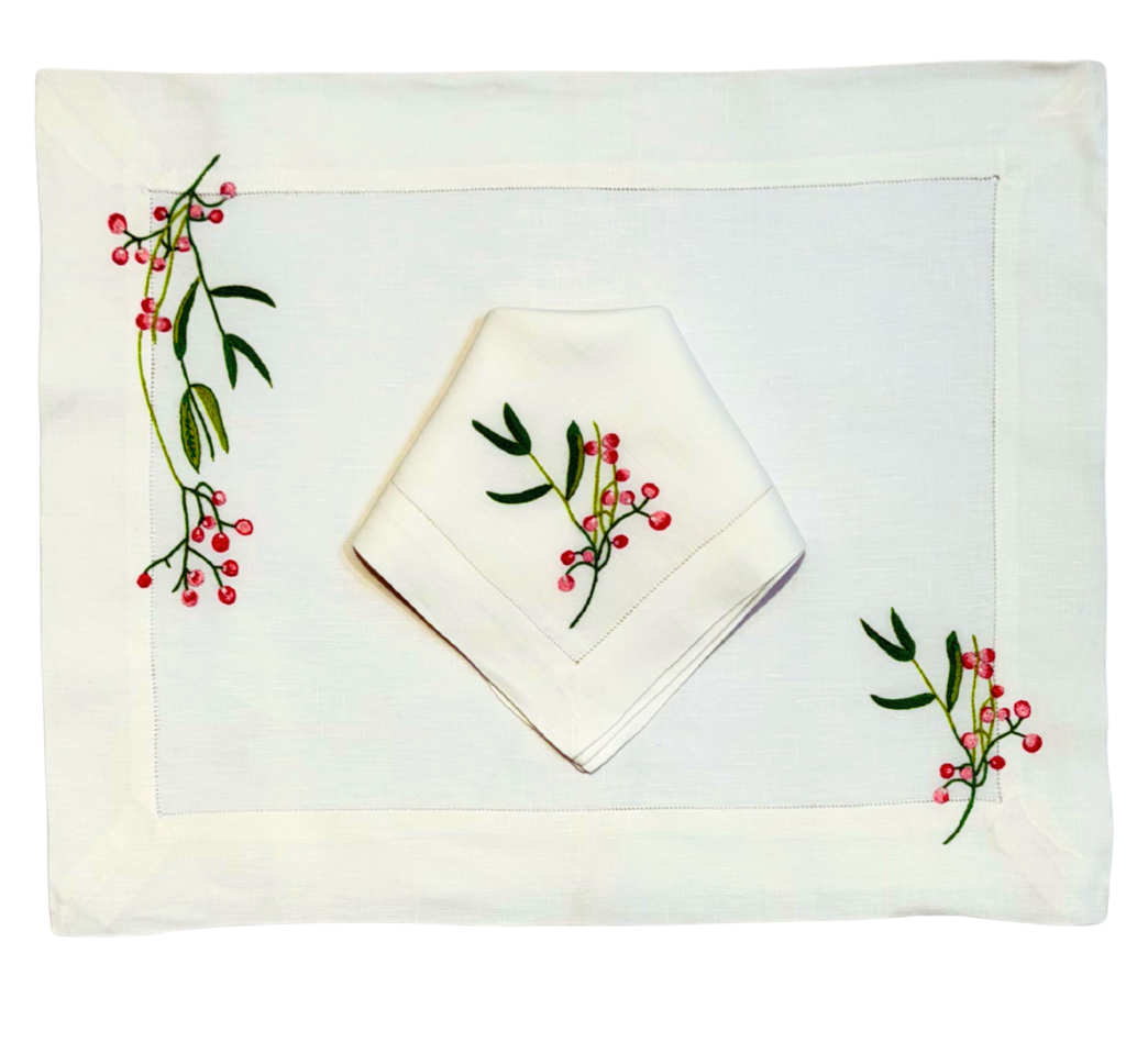 Tab - Mary Mahoney Linens - Pink Pepper