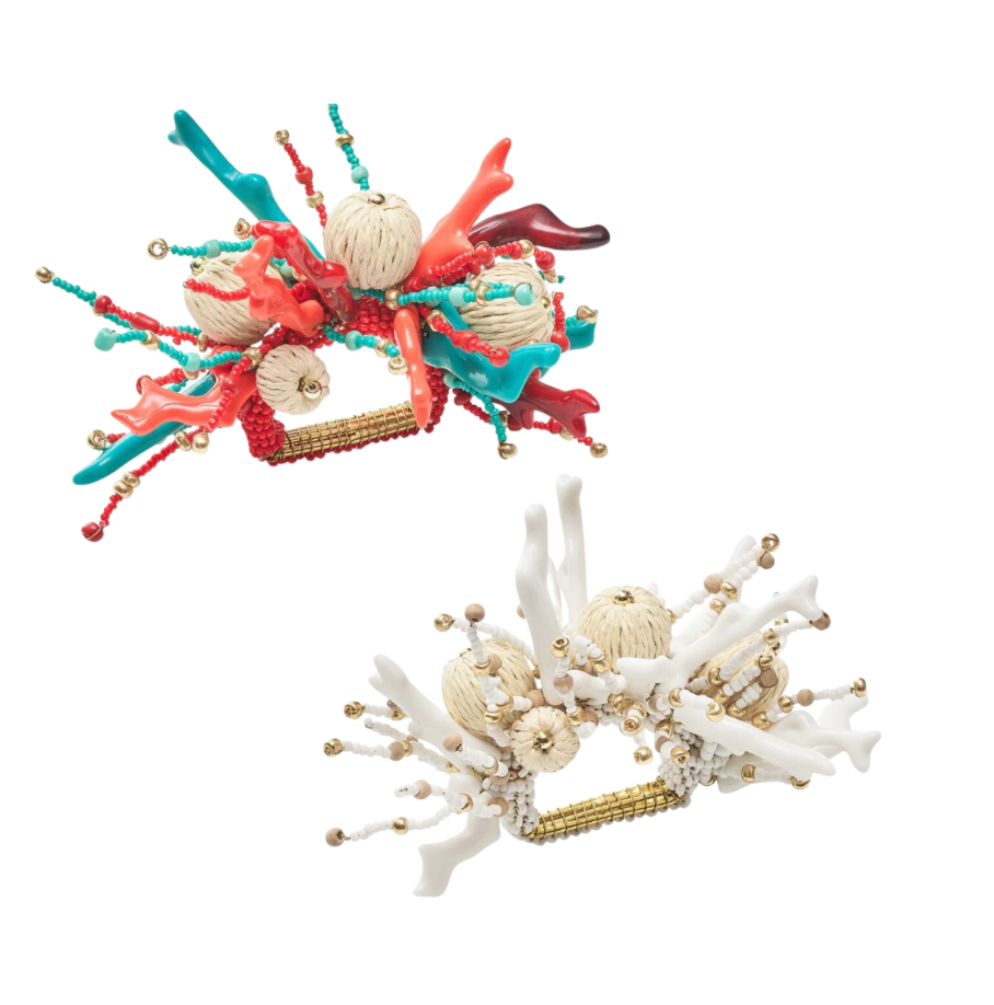 Tab - Kim Seybert - Coral Spray Napkin Ring