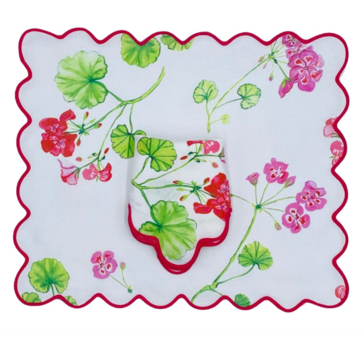 tab - Mary Mahoney linens - Printed Geranium