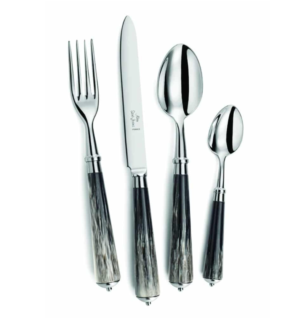 Tab - Alain St Joanis - Julia Black & White Horn Stainless Steel