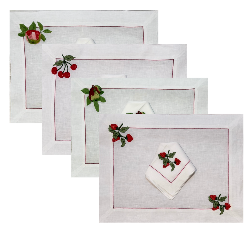 Tab - Mary Mahoney Linens - Potager Red Hem