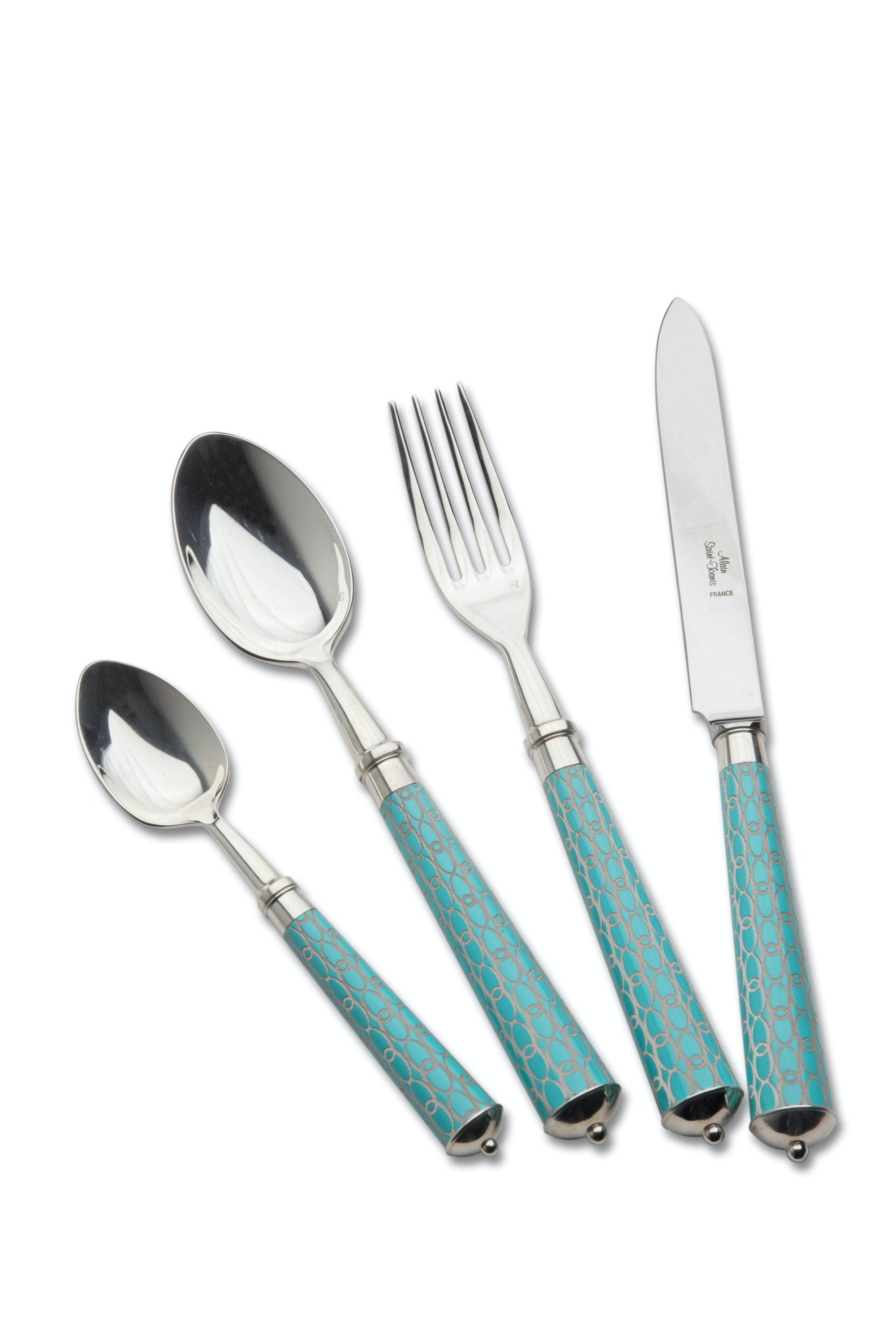 Tab - Alain Saint Joanis - Elena Turquoise Flatware - Main
