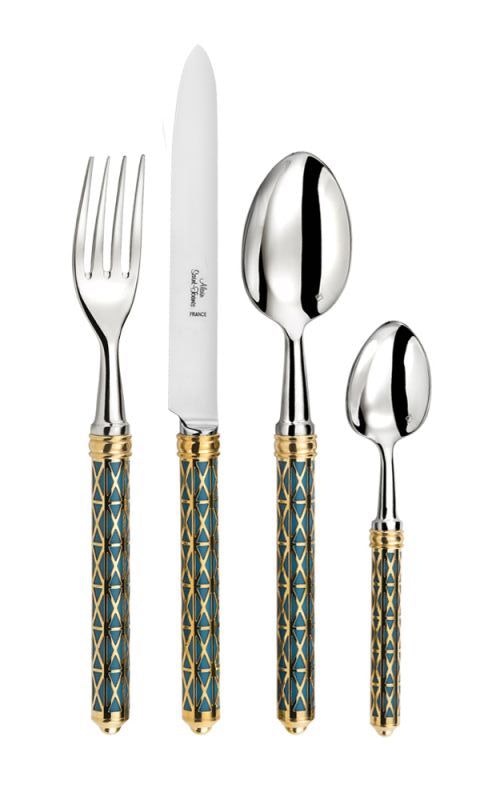 Tab - Alain Saint Joanis - Louxor Gold & Blue Flatware - Main