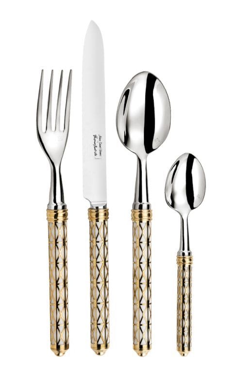 Tab - Alain Saint Joanis - Louxor Gold & White Flatware - Main