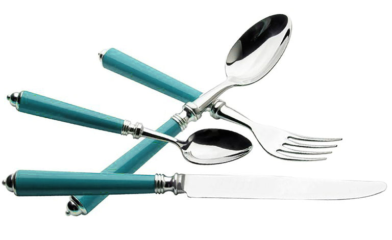 Tab - Alain Saint Joanis - Seville Turquoise Silverplate Flatware - Main