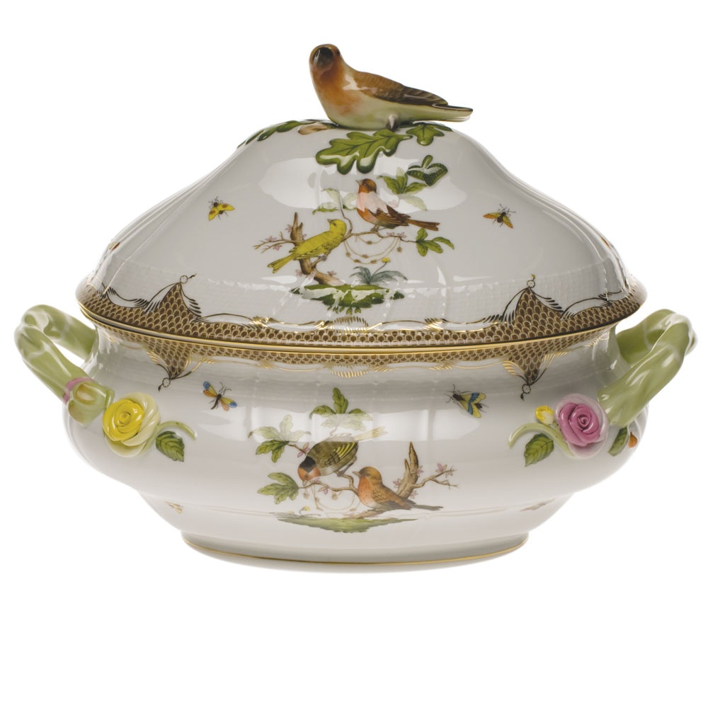 Tab - Herend - Rothschild Bird with Border Tureen w/ Bird - Main