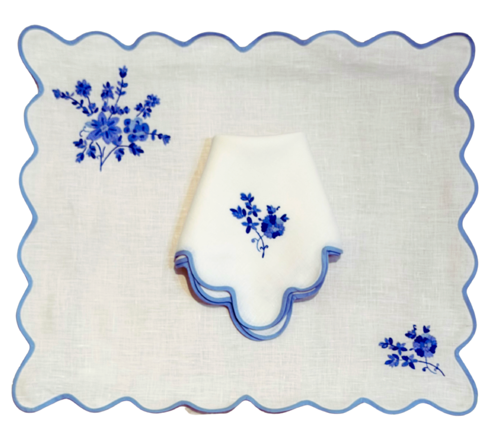 Tab - Mary Mahoney Linens - Blue Bouquet