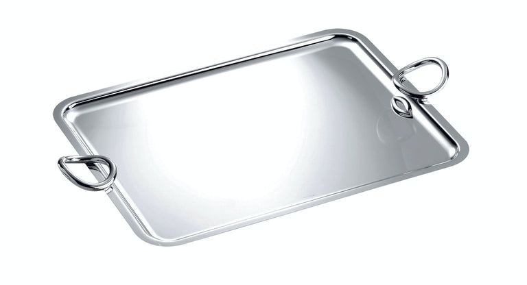 Tab - Christofle - Vertigo Rectangular tray with handles - Main