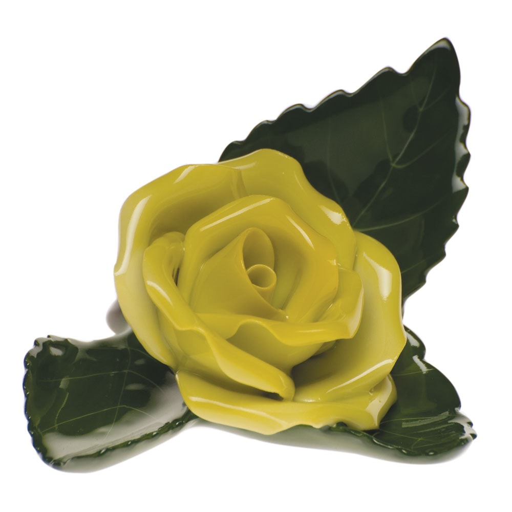 Tab - Herend - Rose on Leaf - Main
