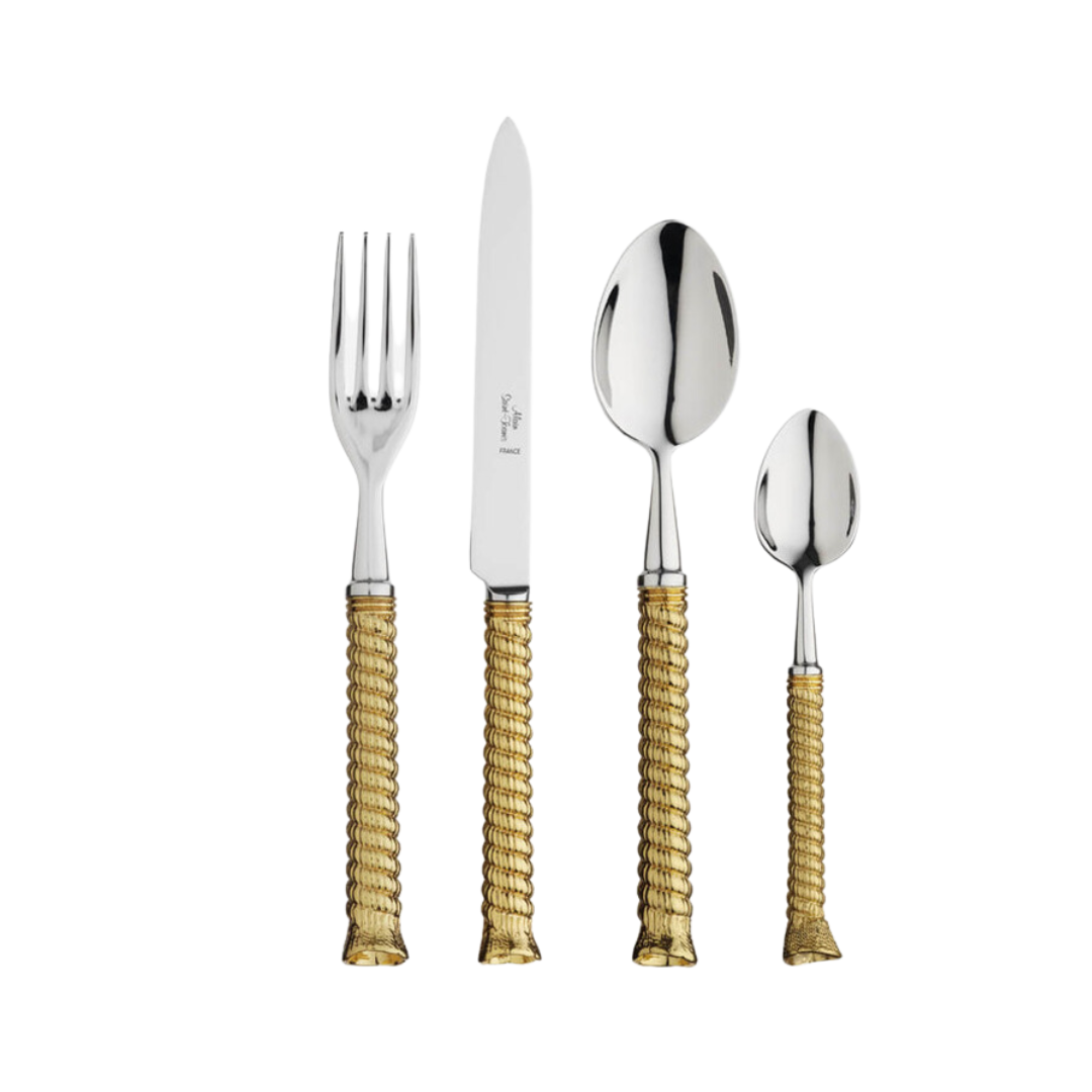 Wholesale 5 Pieces Dessert Steak Knife Fork Spoon Set Luxury