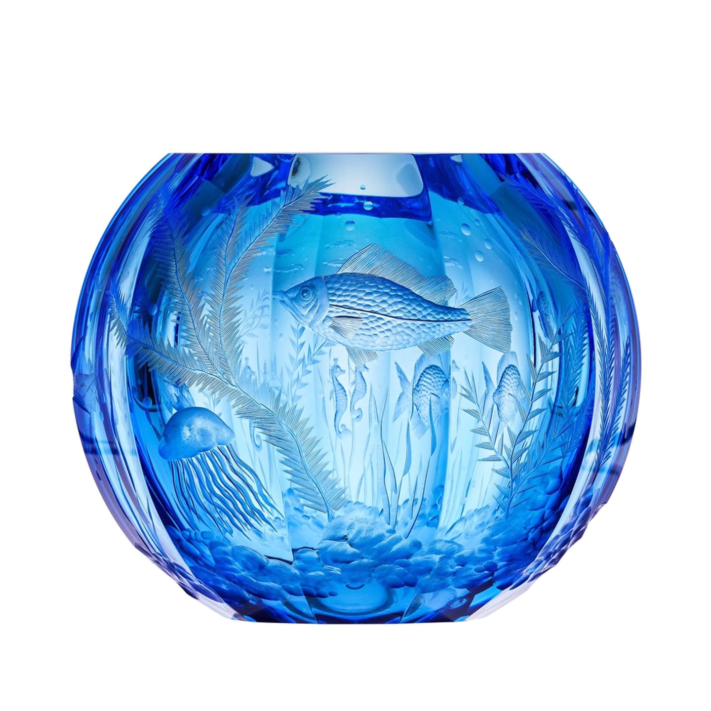 Moser Globe 02346 /3 Vase Fish Empire Aquamarine, 27 cm – Mary Mahoney