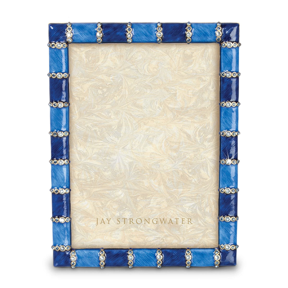 Jay Strongwater Pierce Striped 5x7 Frame - Delft Garden Blue – Mary Mahoney
