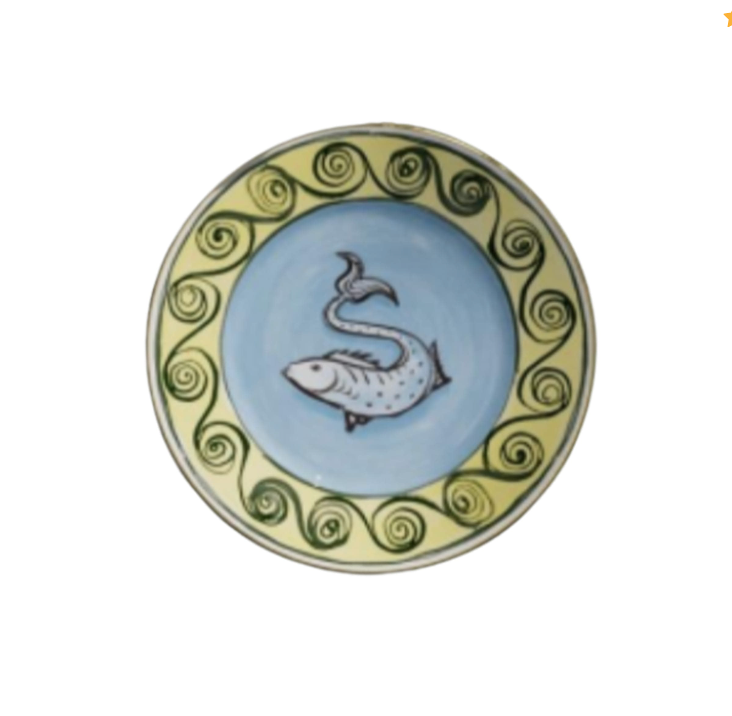 Il Viaggio Di Nettuno Flat bread plate cm 16 in. 6 1/2 Impero