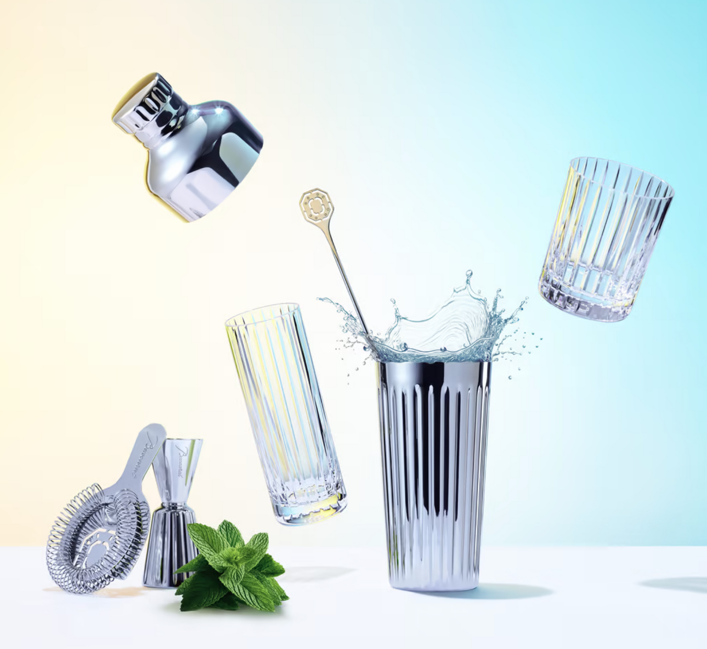 Baccarat Harmonie Stainless Bar Accessories Set with Stirer