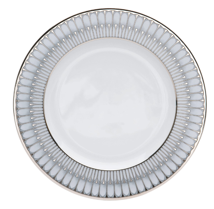 Arcades Grey Platinum Dinner Plate