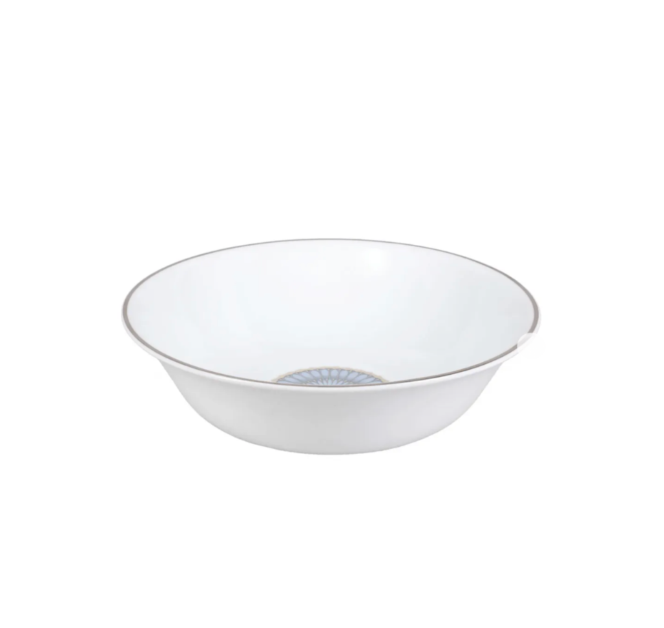 Arcades grey shiny platinum Deep soup/cereal bowl