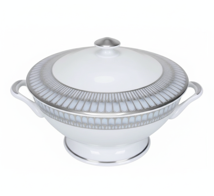 Arcades grey shiny platinum Soup Tureen