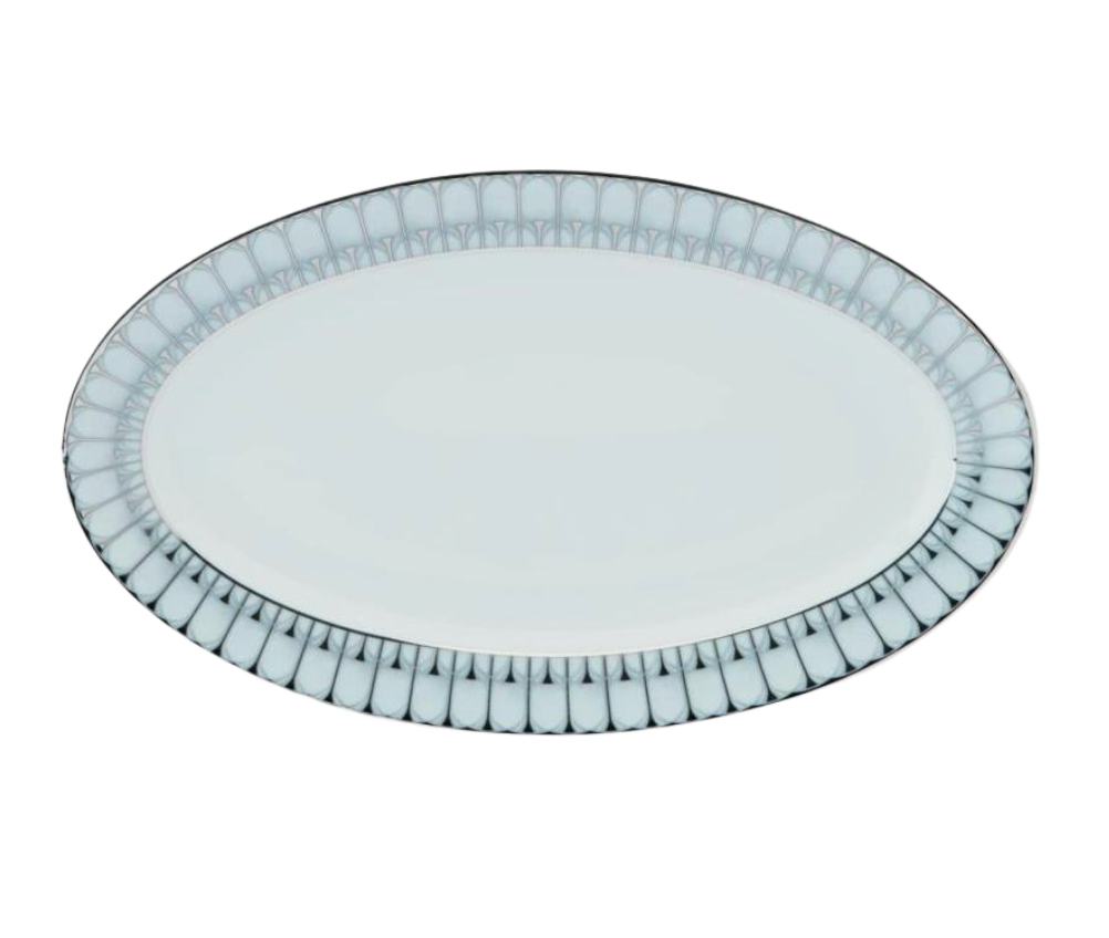 Arcades grey shiny platinum Relish Dish
