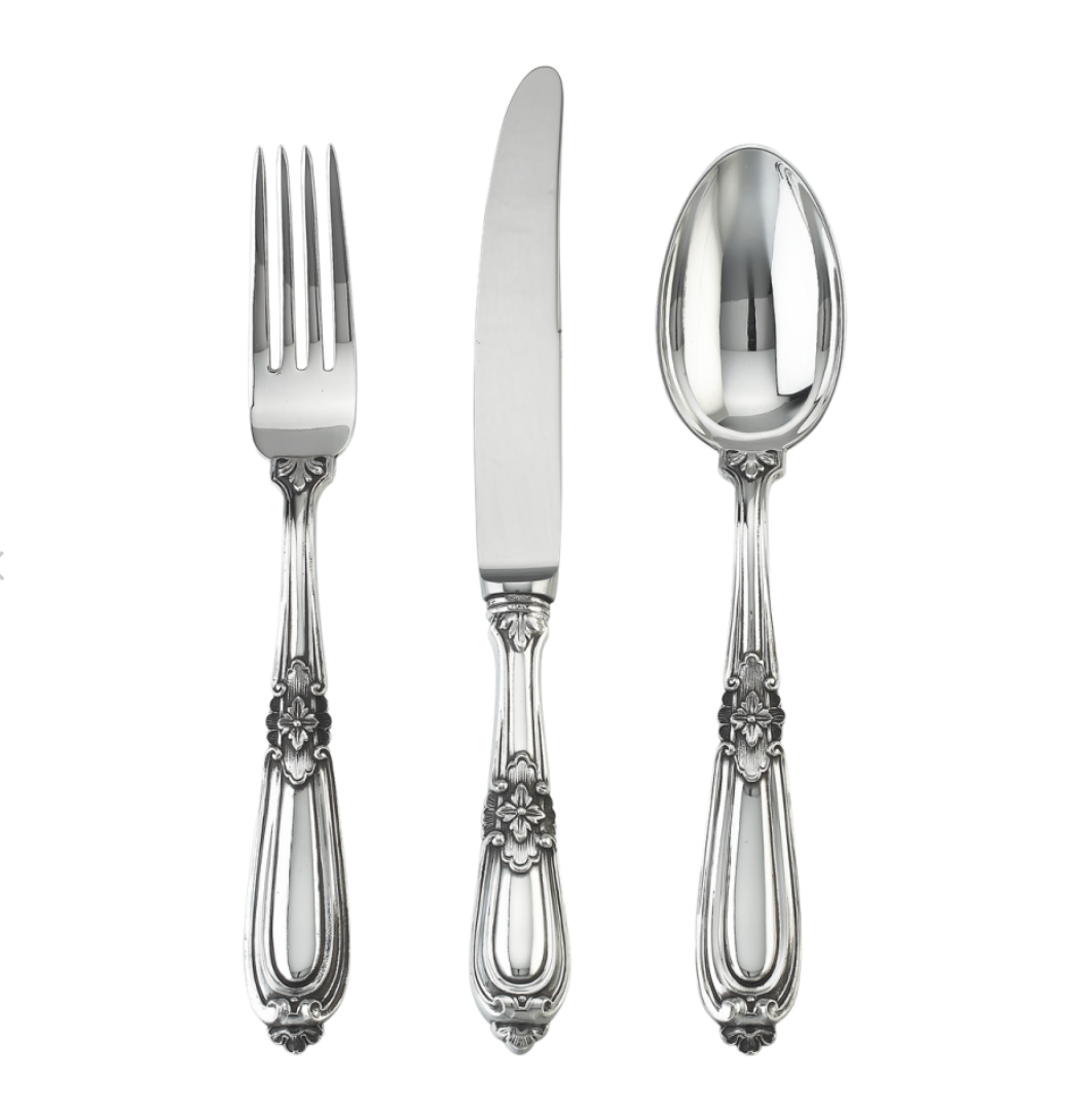 Buccellati Esteval Dessert fork in silver – Mary Mahoney