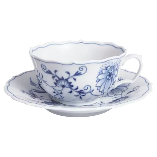 Meissen Blue Onion Tea cup & saucer, Shape 