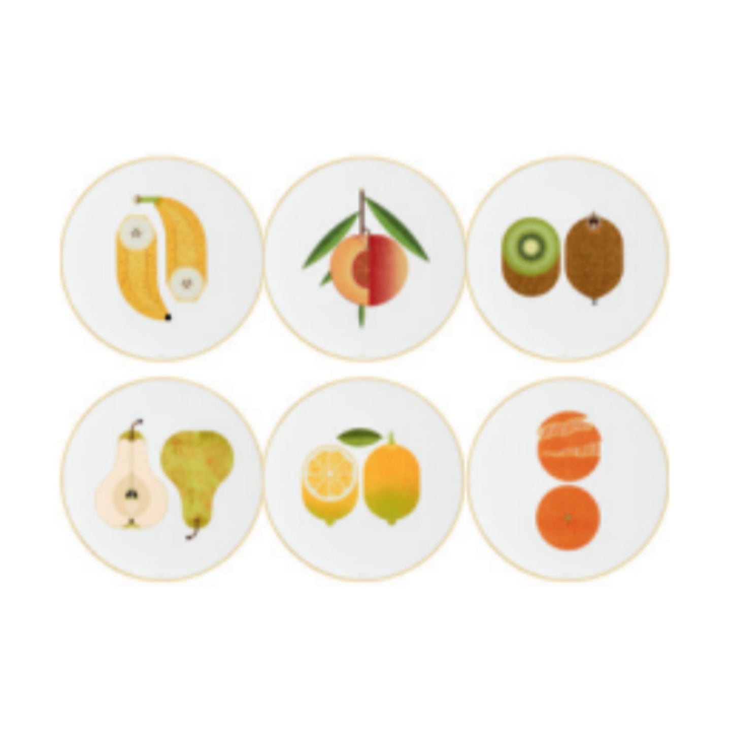 Hermes Kaorumi Set of 6 dessert plates Yellow – Mary Mahoney