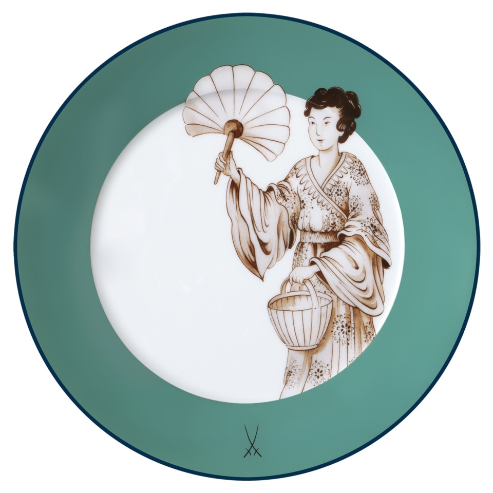 Meissen Collage Noble Chinese Dessert Plate, Shape No.41, 22cm