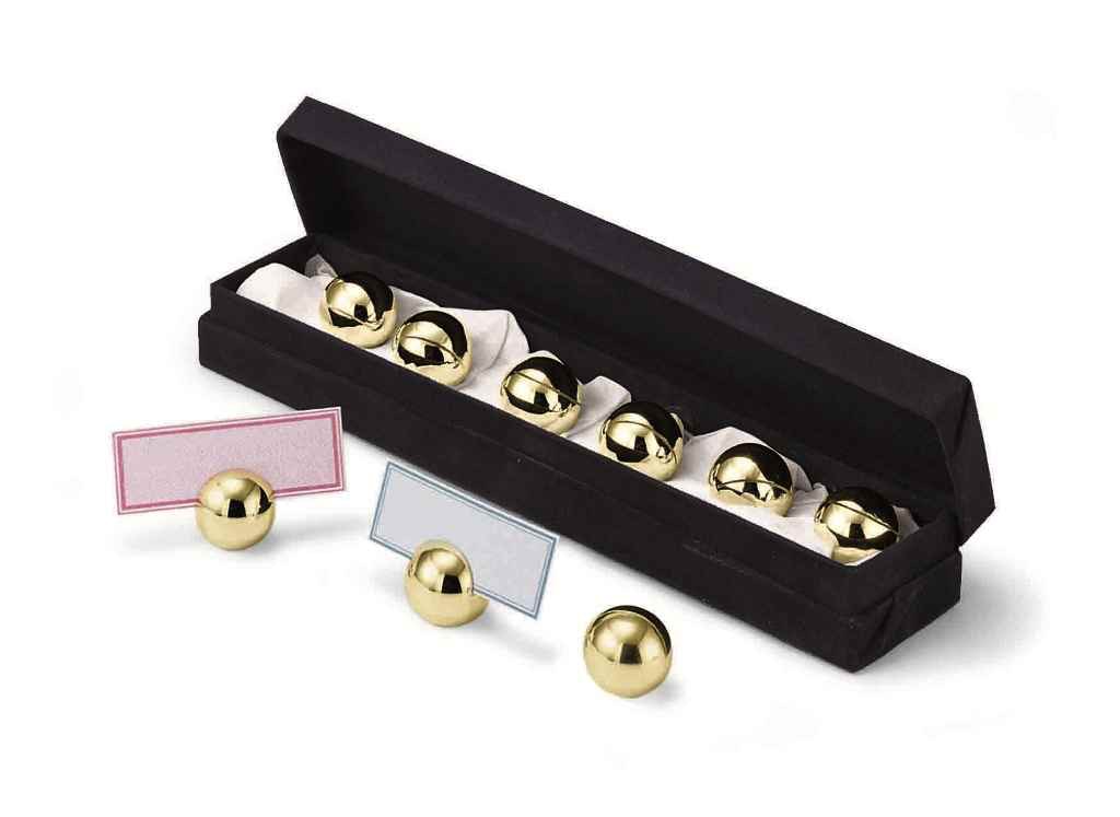 Gold Set of 6 Place Card Holders