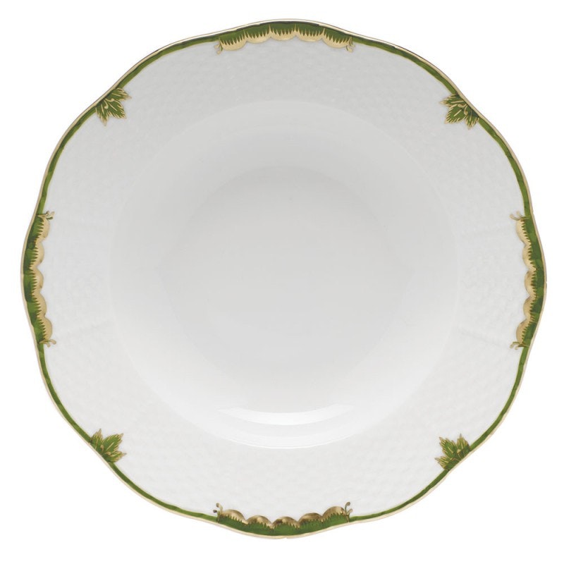 Princess Victoria Dark Green Rim Soup Plate