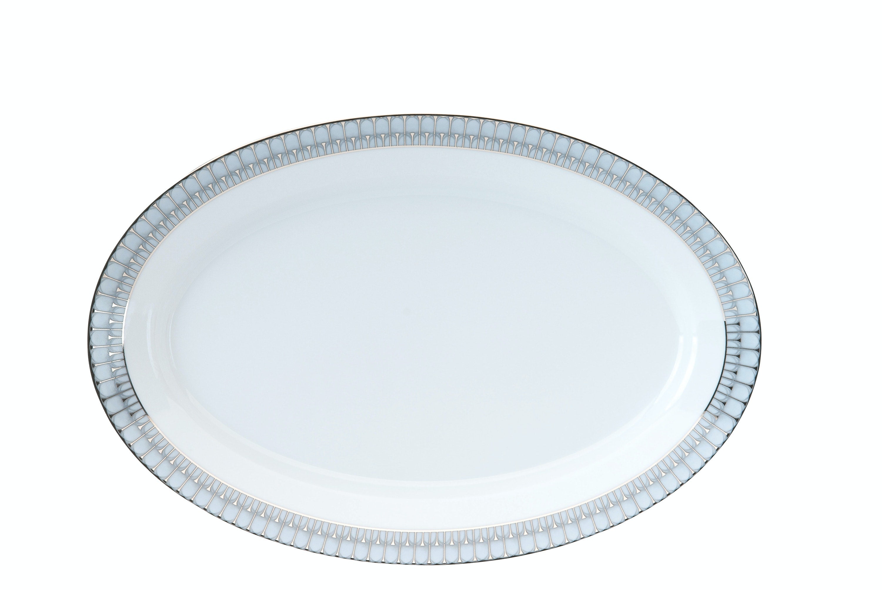 Arcades grey shiny platinum Oval Platter