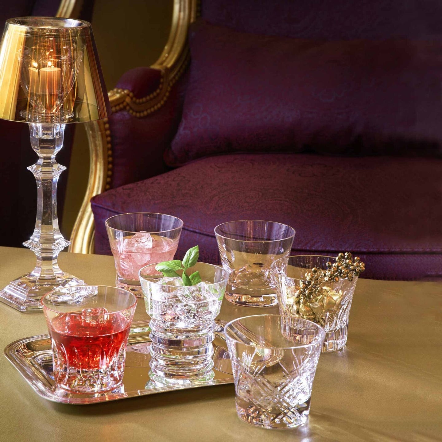 Baccarat Harcourt Our Fire Candlestick Gold Shade – Mary Mahoney