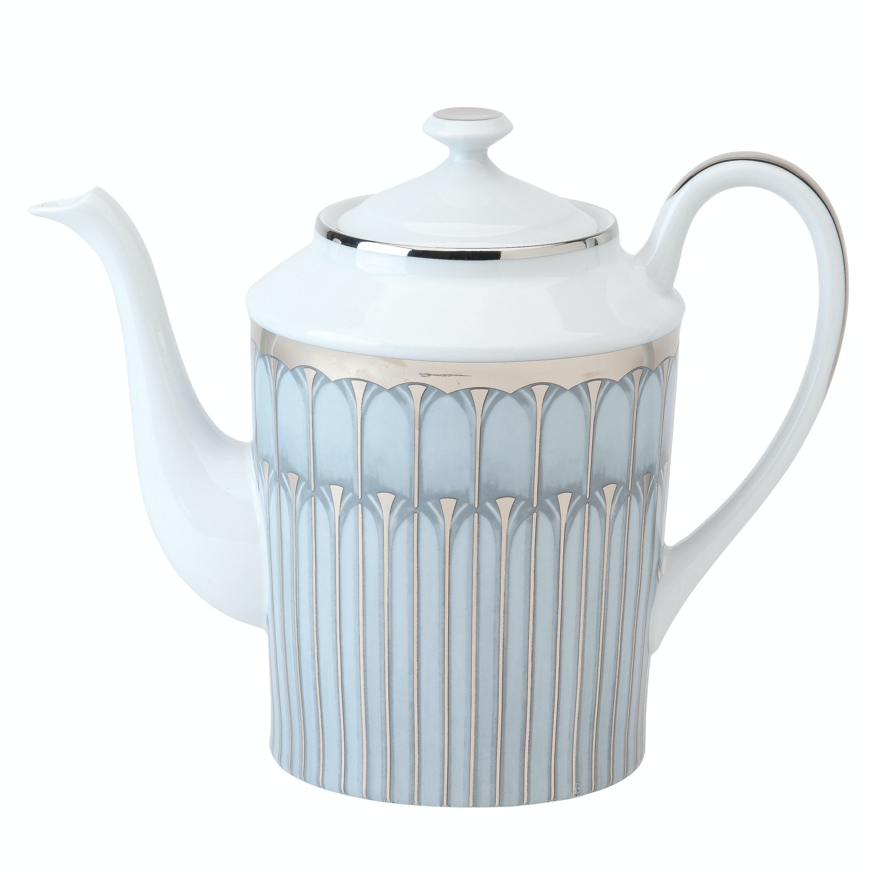 Arcades grey shiny platinum Round Coffee Pot