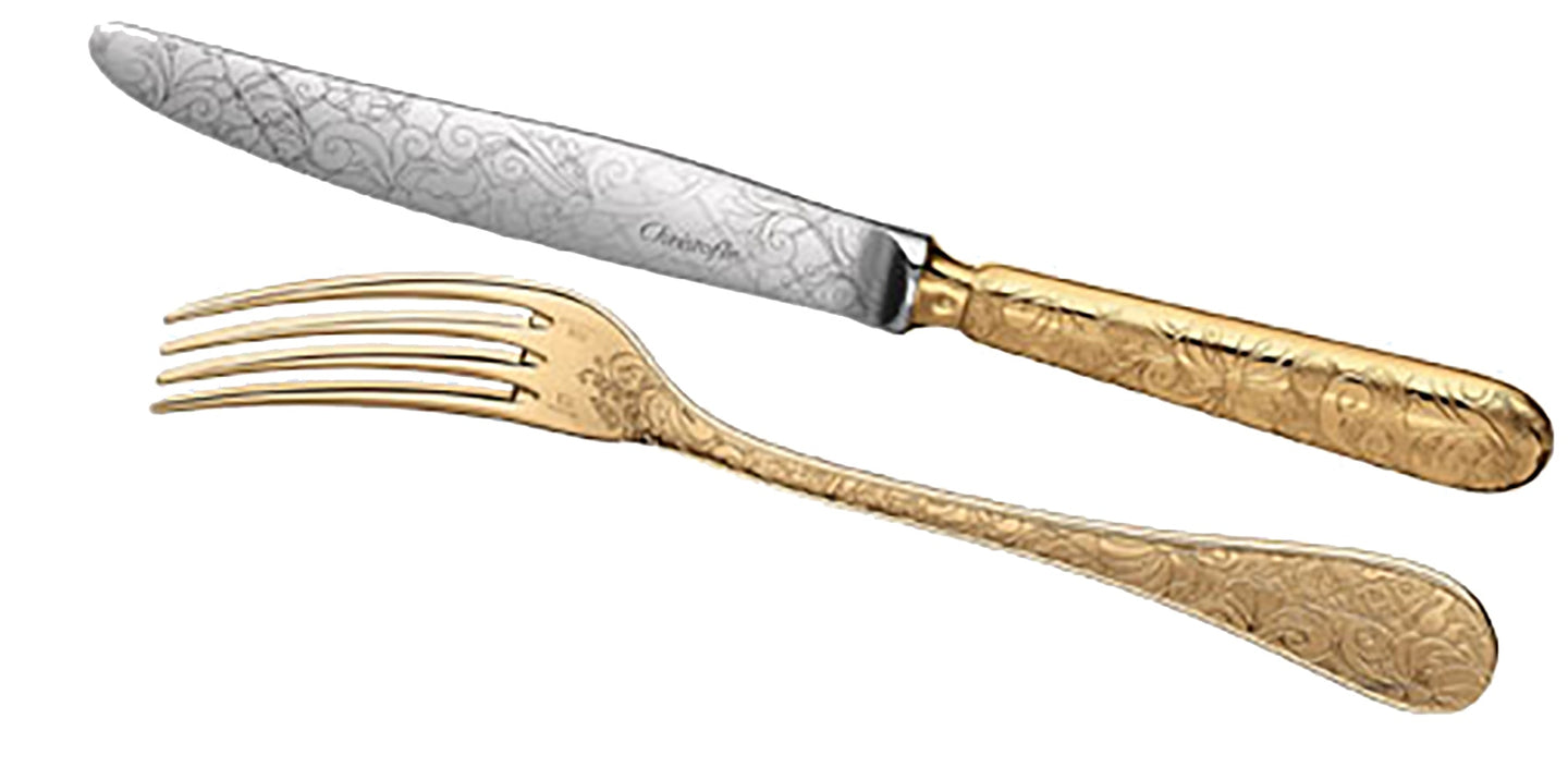 Christofle Jardin d'Eden Silver plated- Full Gold Dessert knife
