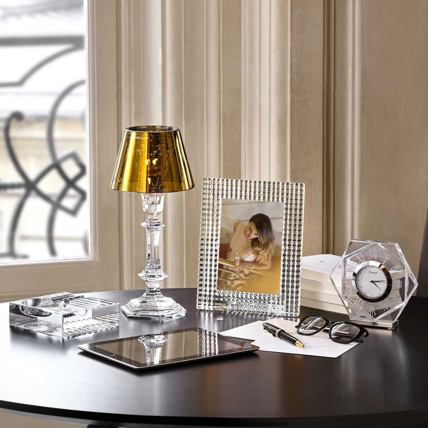 Baccarat Harcourt Our Fire Candlestick Gold Shade – Mary Mahoney