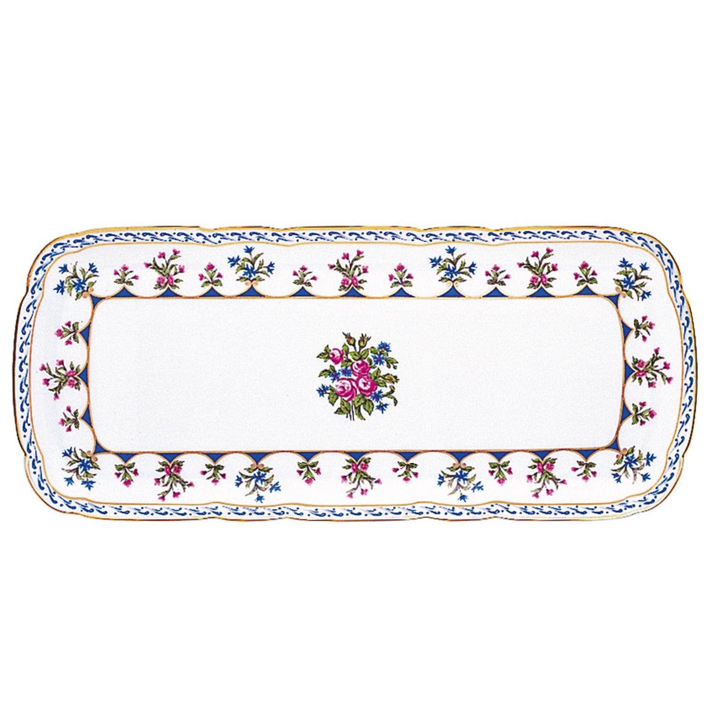 Chateaubriand Blue Rectangular Cake Platter