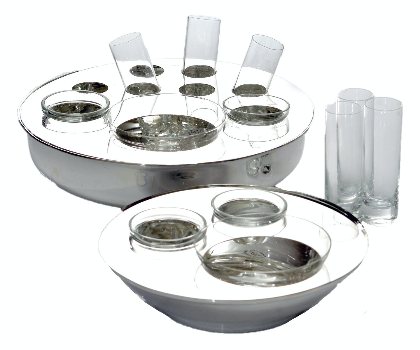 Vodka glasses and caviar set