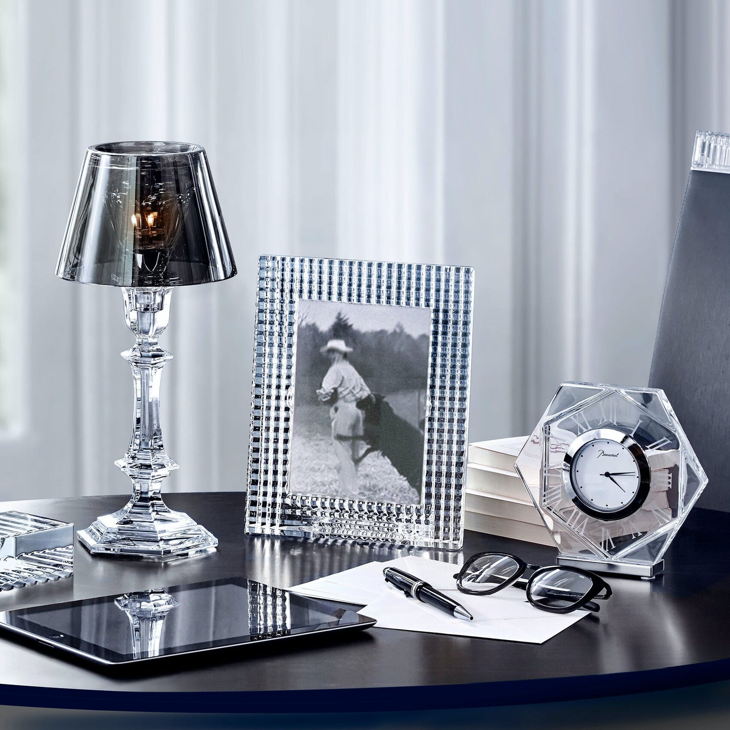 Baccarat Harcourt Our Fire Candlestick Silver Shade – Mary Mahoney